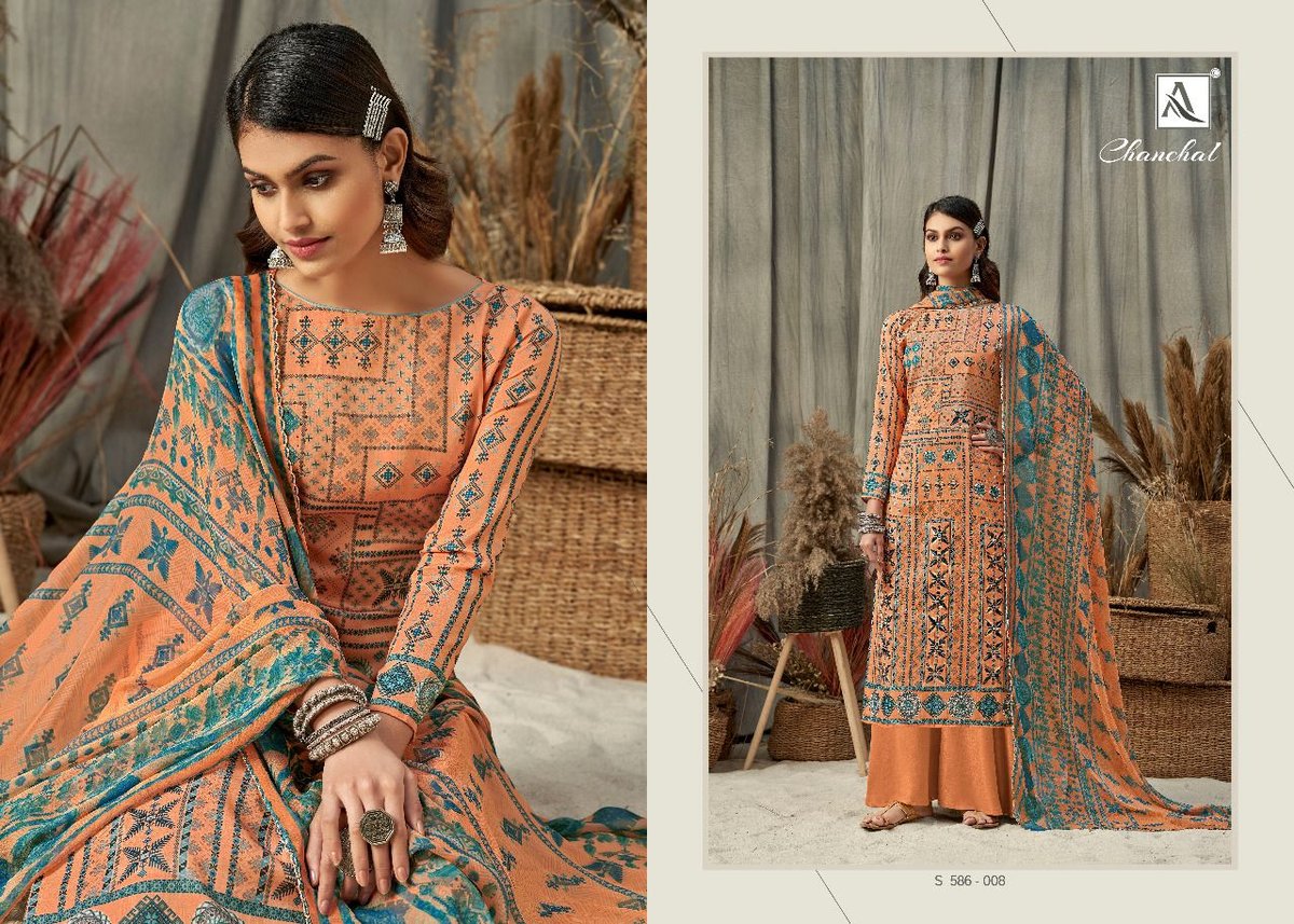 Alok Suit Chanchal 586-001 to 586-010 Series 8