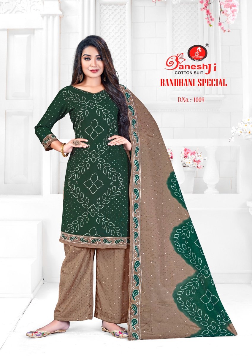 Ganeshji Cotton Suits Bandhani Special 1001-1012 Series 9