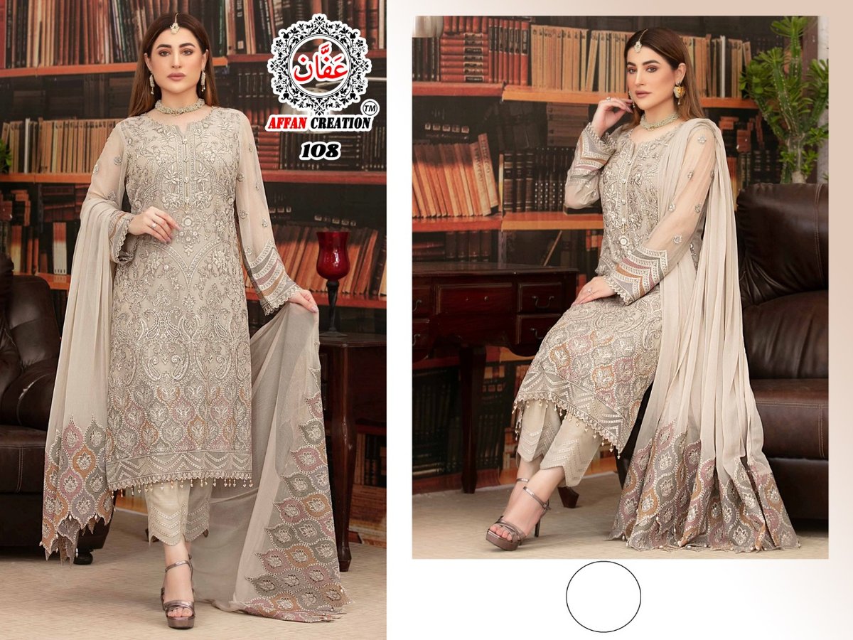 Affan Creation 108 Pakistani Style Suit 1