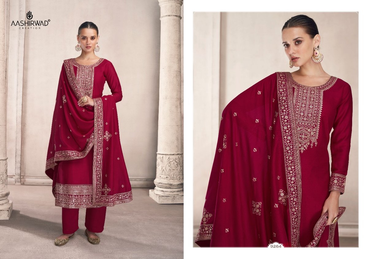 Aashirwad Creation Gulkand Siya 9263-9268 Series 3