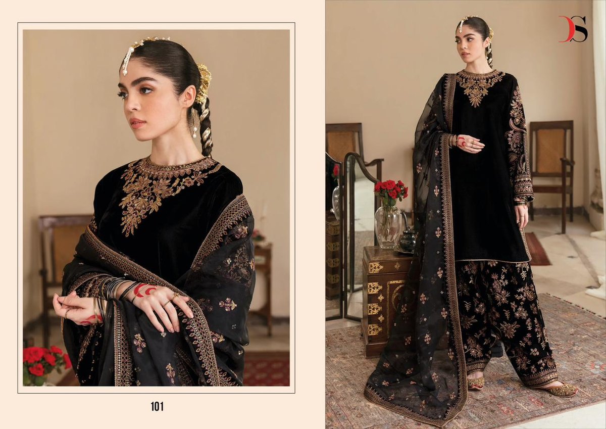 Deepsy Suit Maria.B Embroidered Velevt 101-104 Series 1