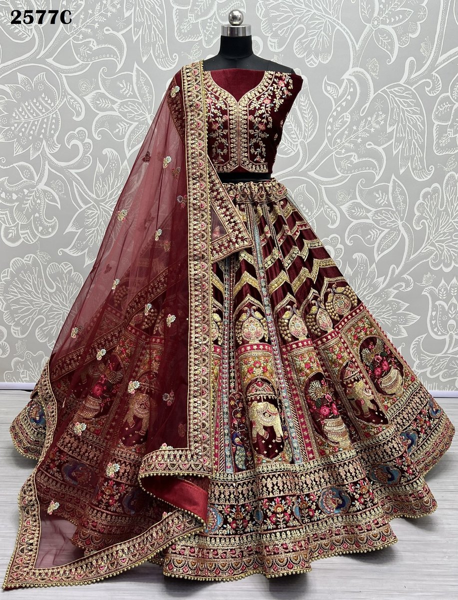 Anjani Art Bridal Lehenga Choli 2577 Colors 10