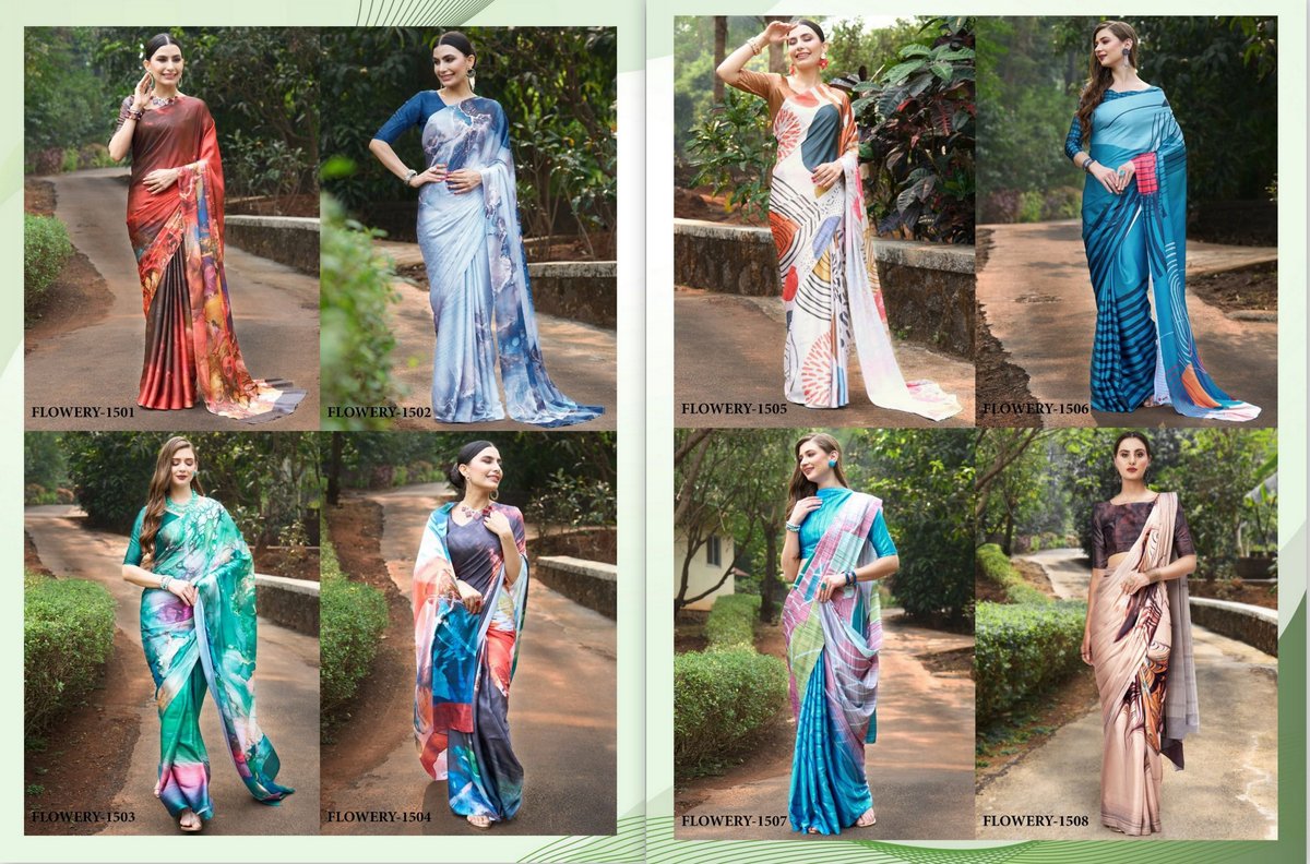 Apple Saree Flowery Vol-15 1501-1508 Series 9