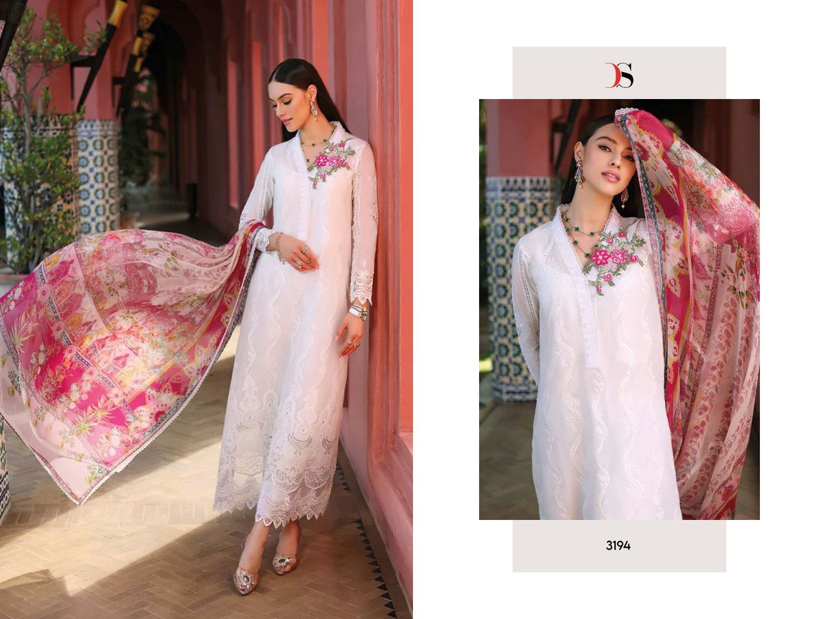 Deepsy Suit Noor Luxury Chikankari Lawn 23 3191-3196 Series 4