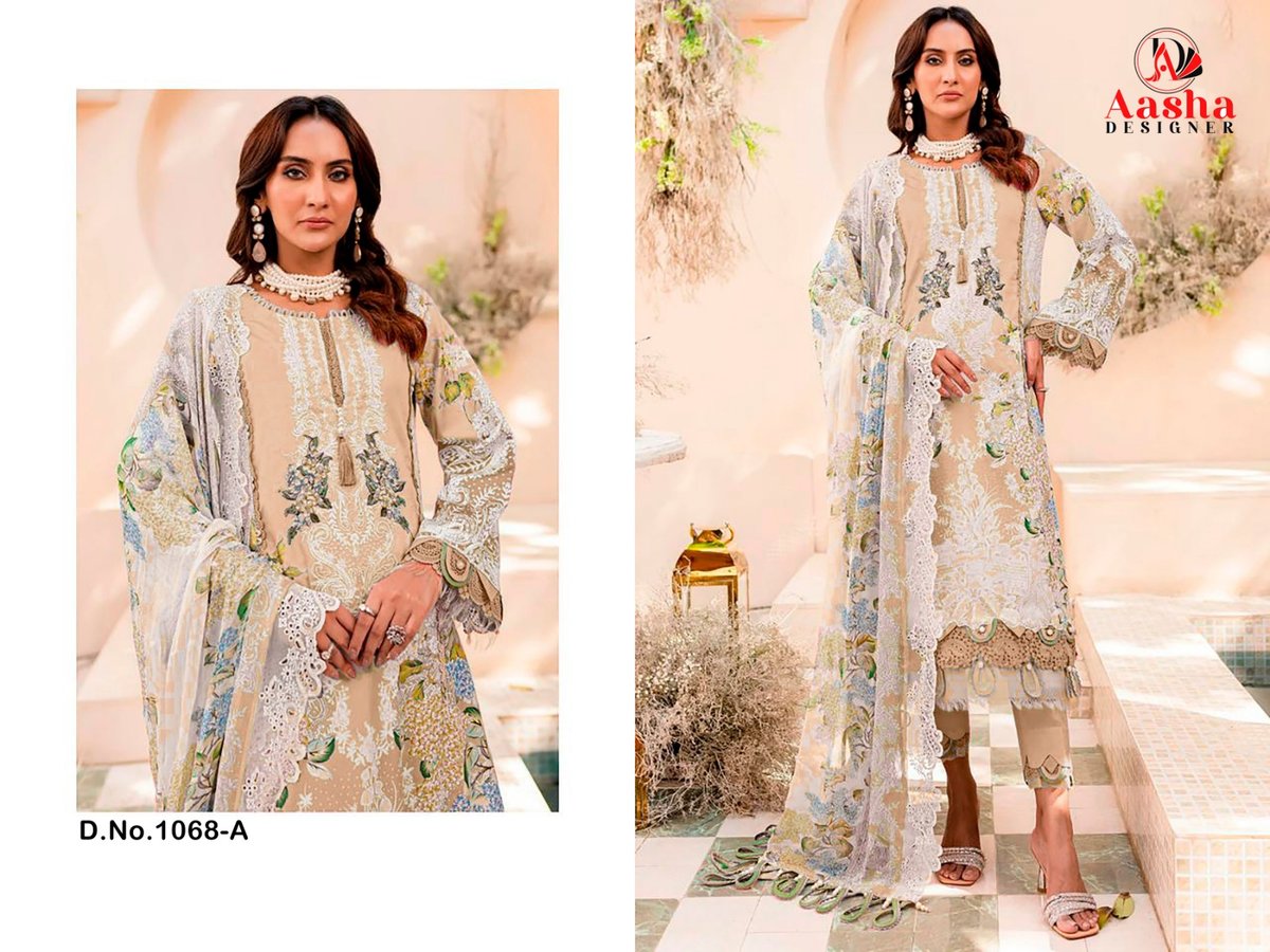 AASHA DESIGNER NEEDLE WONDER VOL-7 1068-A TO 1068-B 1
