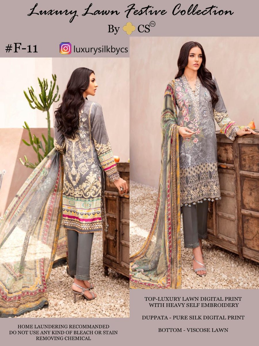 CS Luxury Lawn Festive Collection Vol-3 F-10 To F-13 Series 2