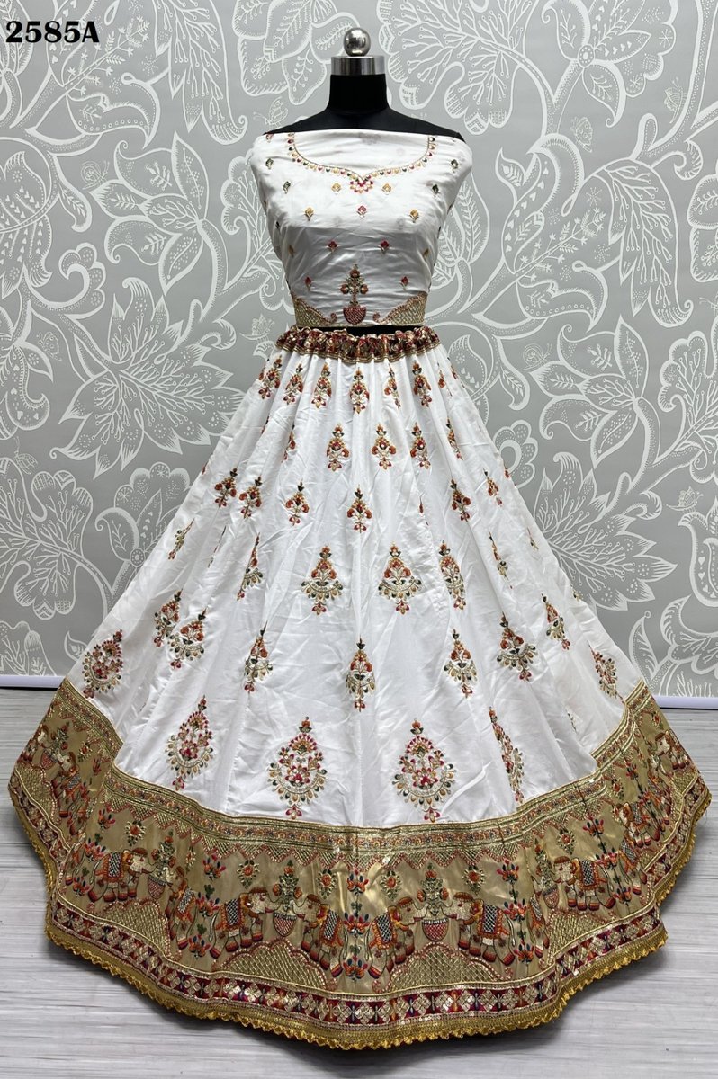 Anjani Art Designer Silk Lehenga 2585 Colors 2