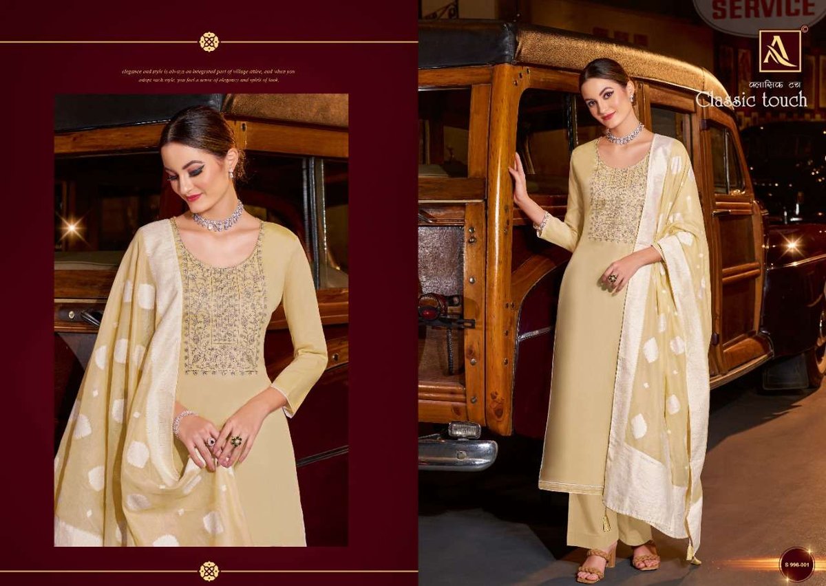Alok Suit Classic Touch 996-001 to 996-008 Series 1