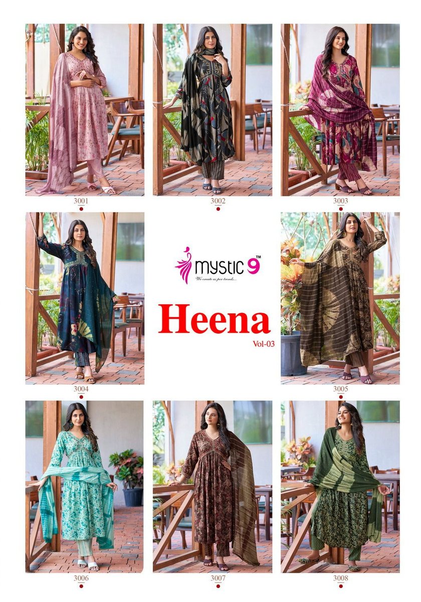 MYSTIC 9 HEENA VOL-3 3001 TO 3008 9