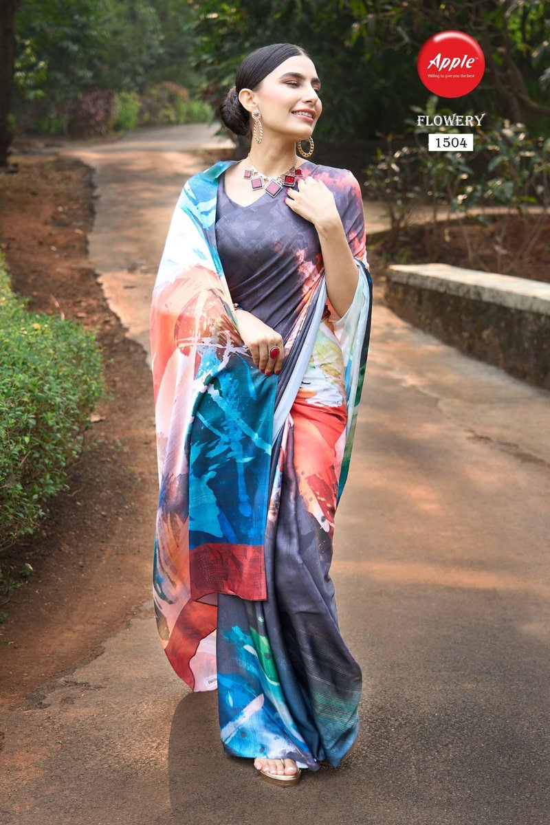 Apple Saree Flowery Vol-15 1501-1508 Series 4
