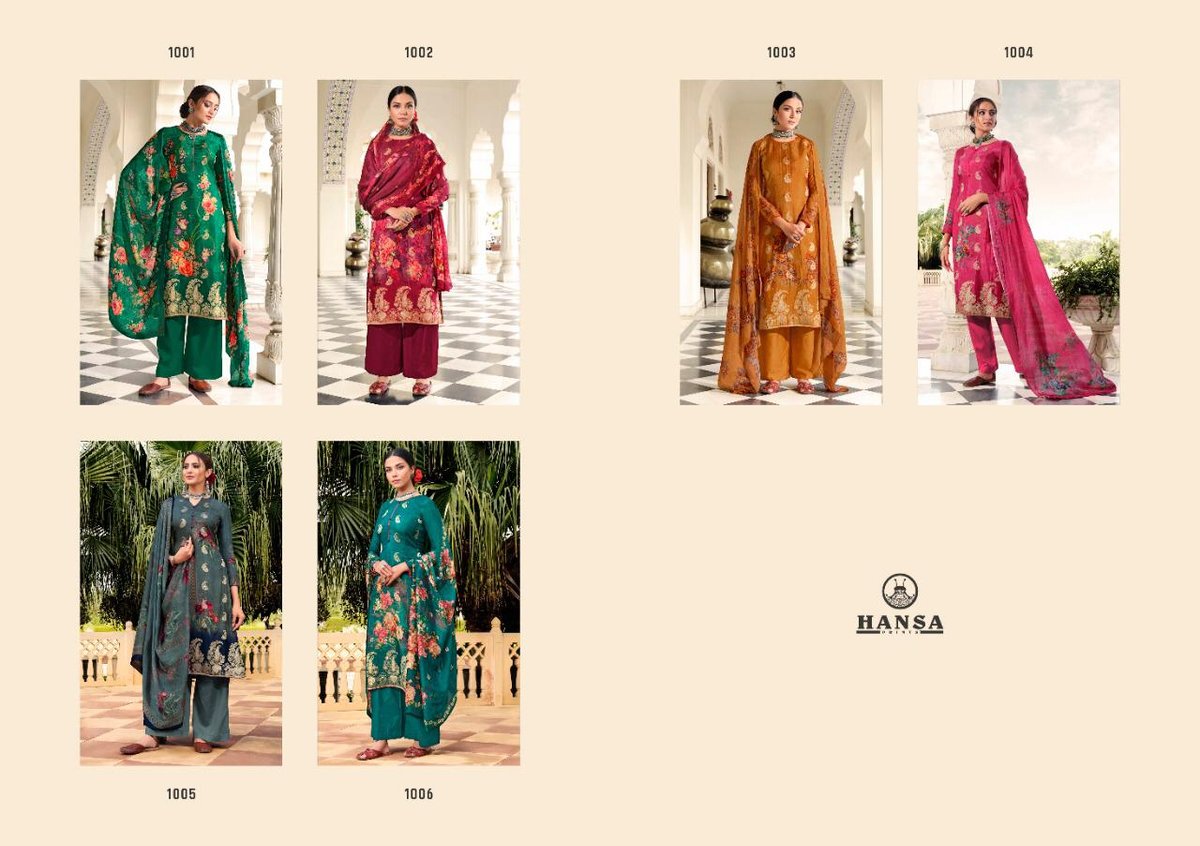 Hansa Prints Banaras Vritee  1001-1006 Series 7