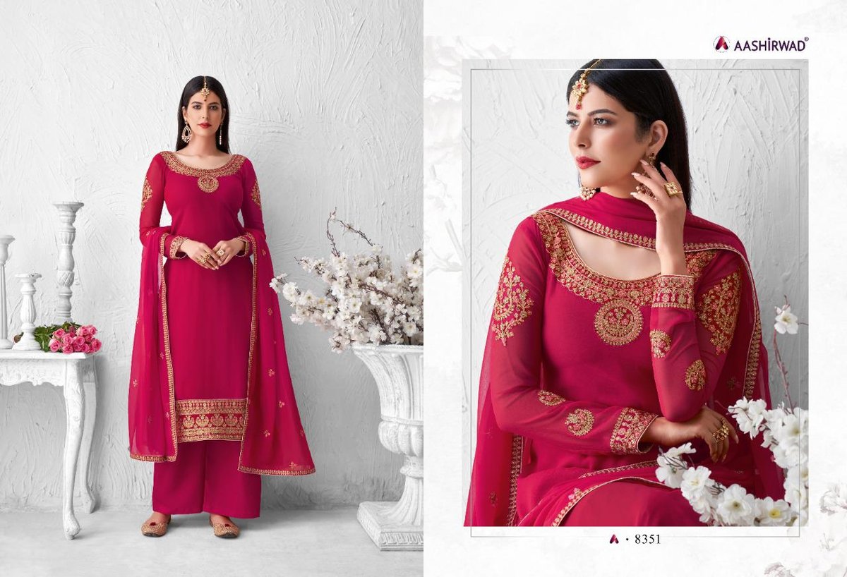 Aashirwad Creation Saffron 8348-8353 Series 4