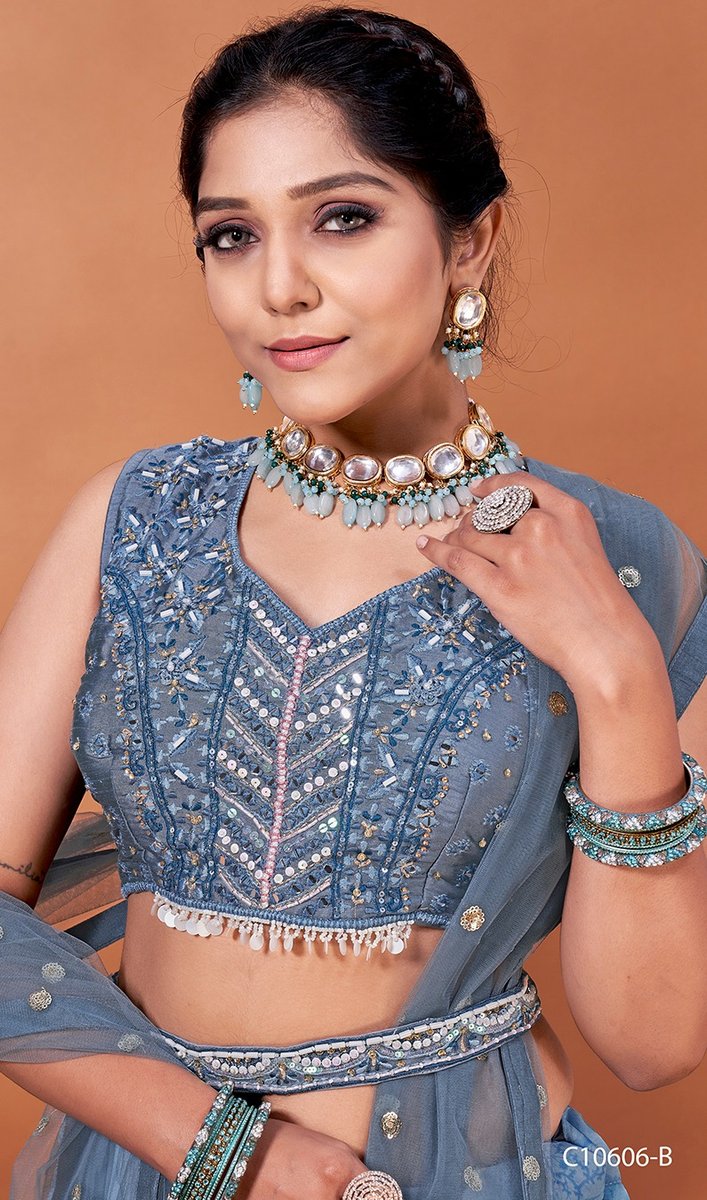 Aamoha Trendz Ready Made Designer Crop Top C-10606 Colors 4