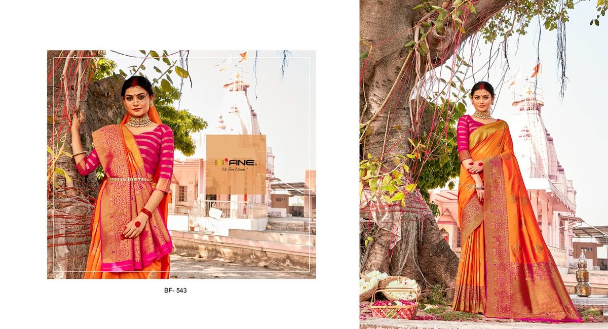 B Fine Saree Art Of Varanasi BF-536 to BF-547 Series 8