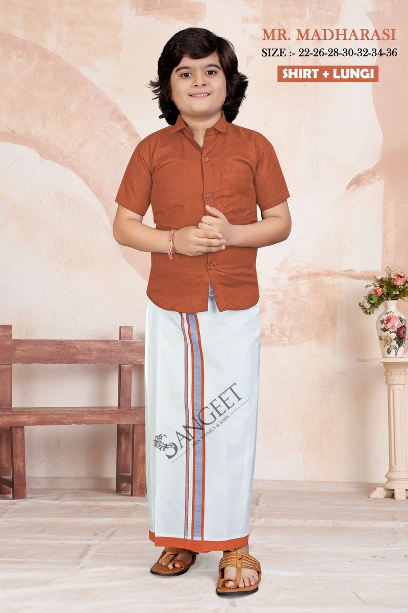 SANGEET MR MADHARASI SHIRT+LUNGI 1001 TO 1010 4