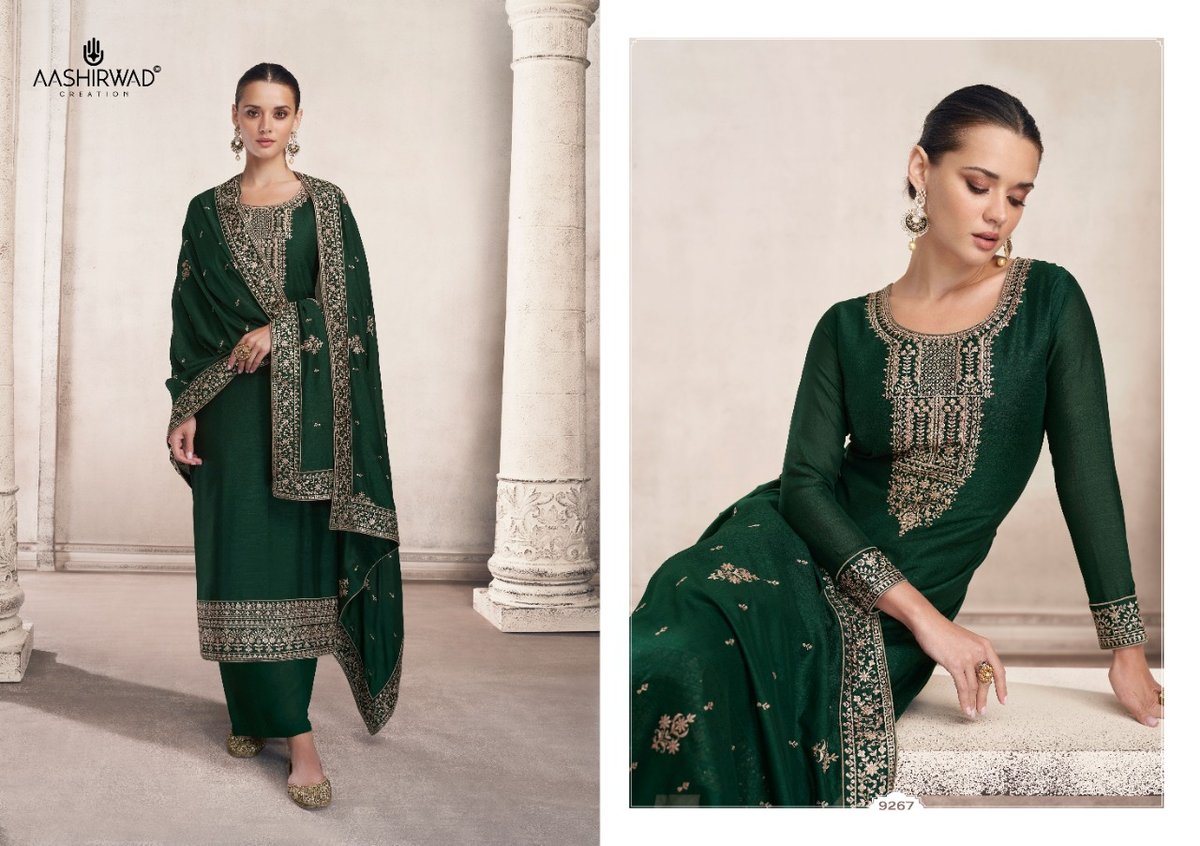 Aashirwad Creation Gulkand Siya 9263-9268 Series 5
