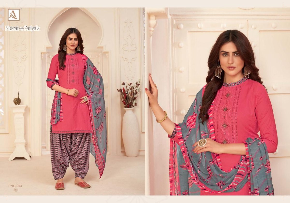 Alok Suits Nusrat E Patiyala 703-001 to 703-010 Series 3