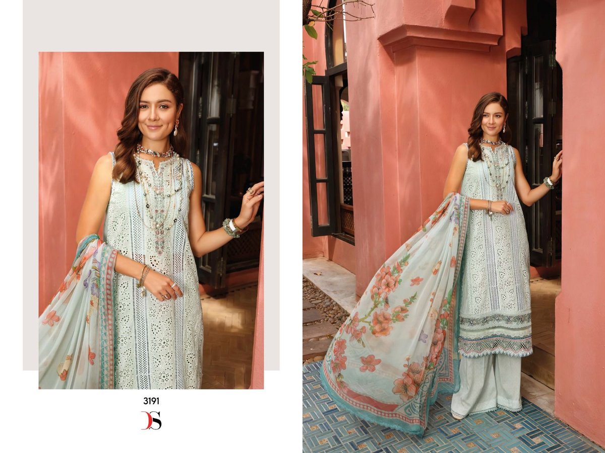 Deepsy Suit Noor Luxury Chikankari Lawn 23 3191-3196 Series 1