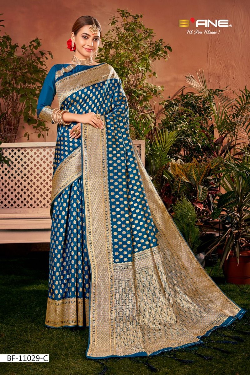 B Fine Saree Impressions 11029 Colors 3