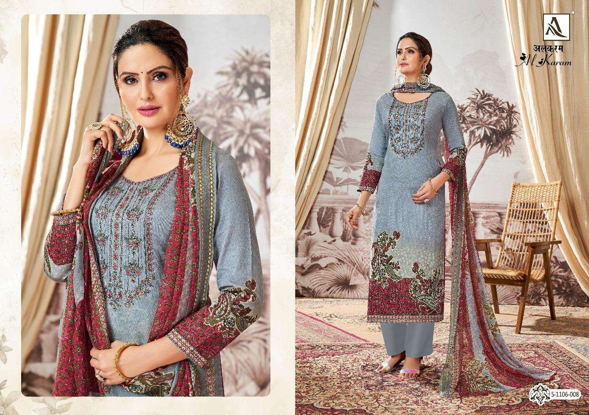 Alok Suit Al Karam 1106-001 to 1106-008 Series 8