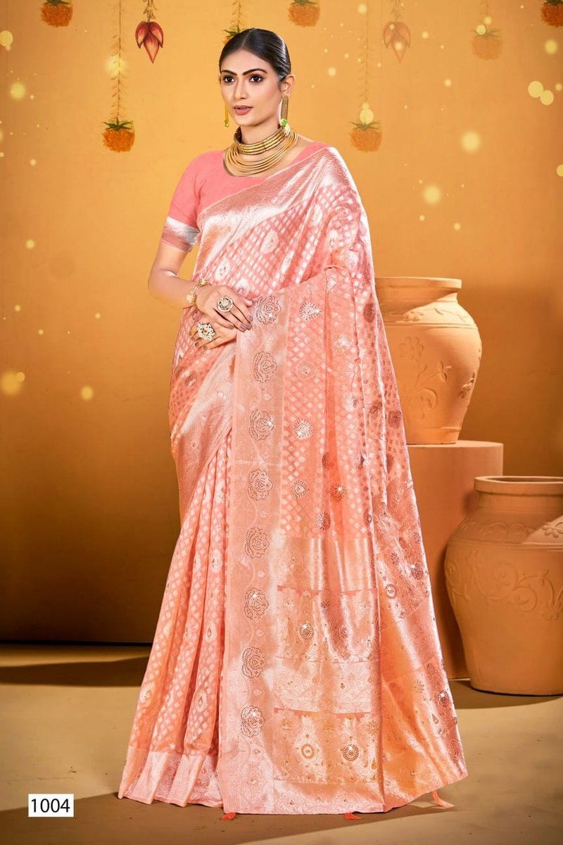 SAROJ SAREE SPARKLE SAROSKI-3 1001 TO 1006 4