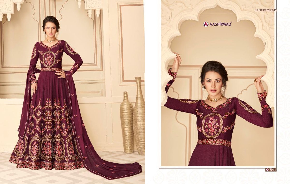 Aashirwad Creation Gulkand Maharani 7209-7212 Series 3