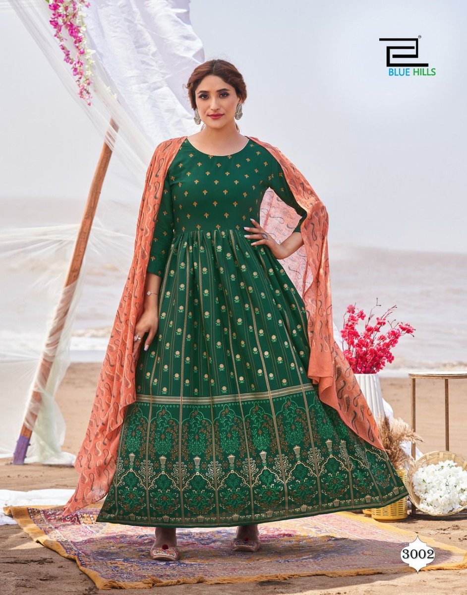 Blue Hills Walkway Dupatta Edition Vol-03 5001-5010 Series 2