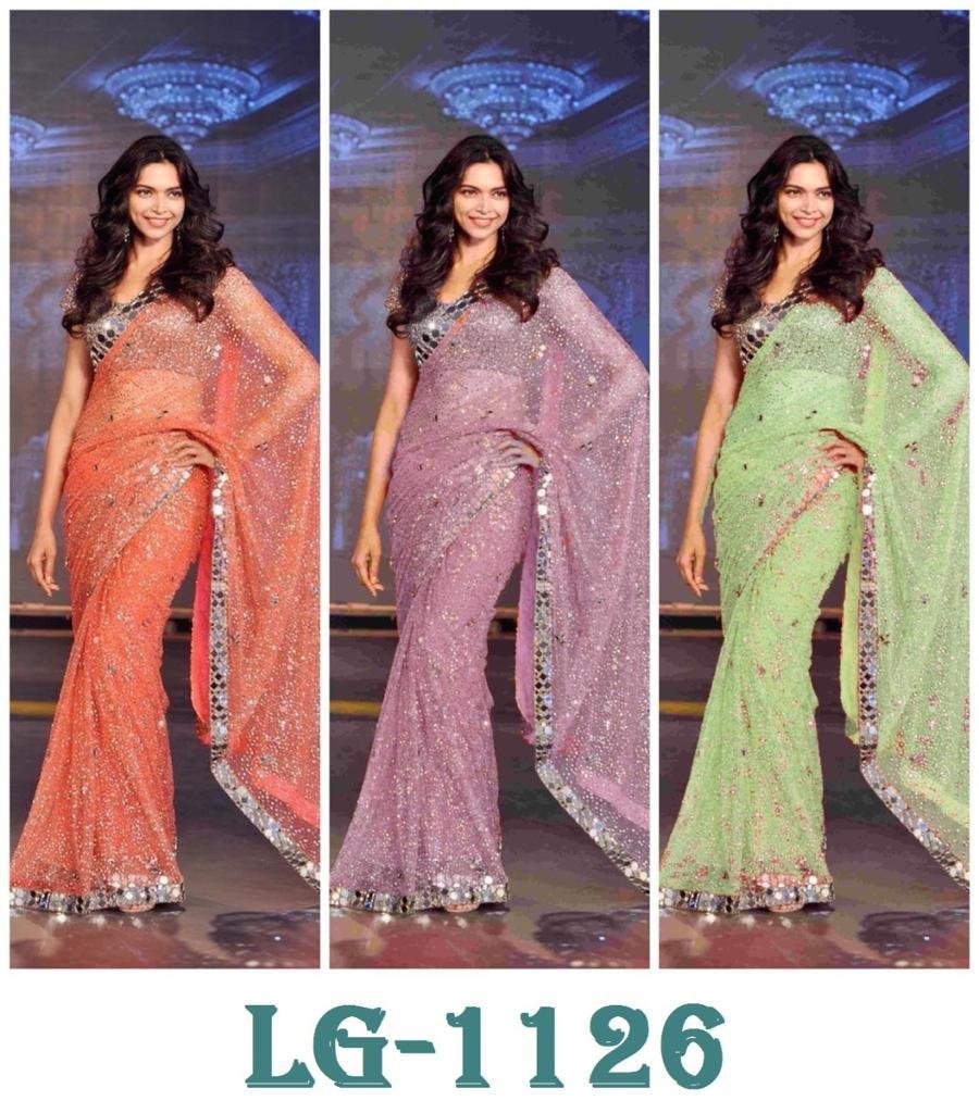 Bollywood Party Wear Sequence Work Saree LG-1126 Colors 7