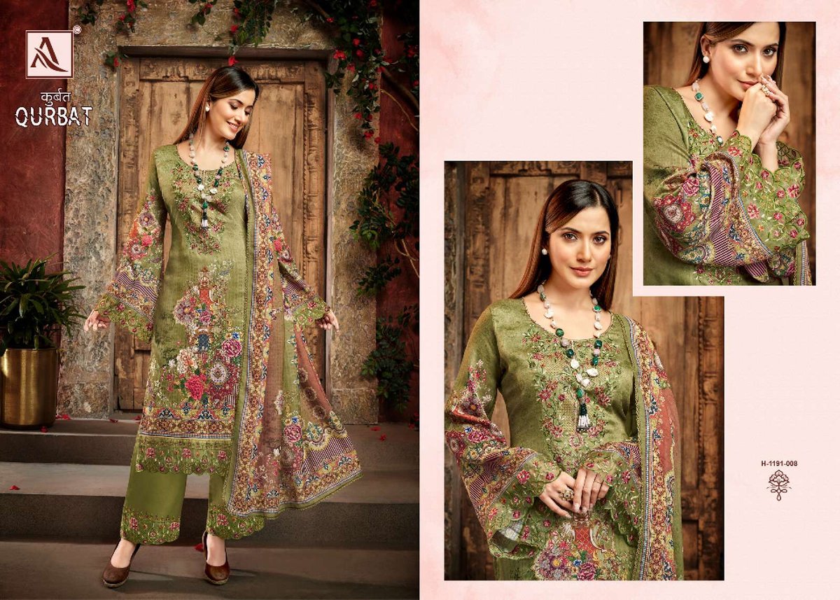 Alok Suit Qurbat Vol-8 1191-001 to 1191-008 Series 8