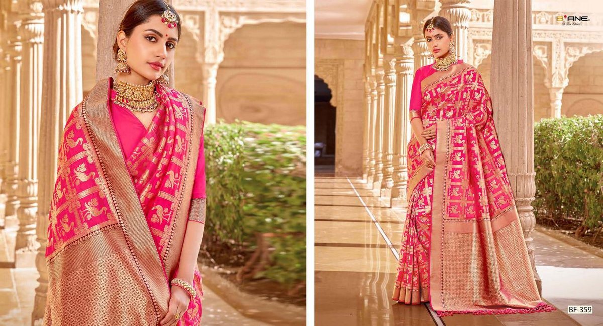B Fine Saree Luxury Handloom BF-350 to BF-361 Series 9