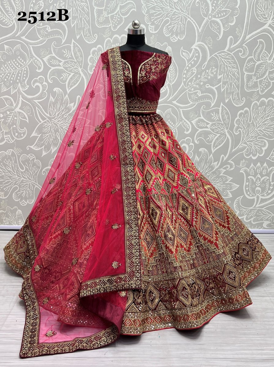 Anjani Art Bridal Lehenga 2512 Colors 6