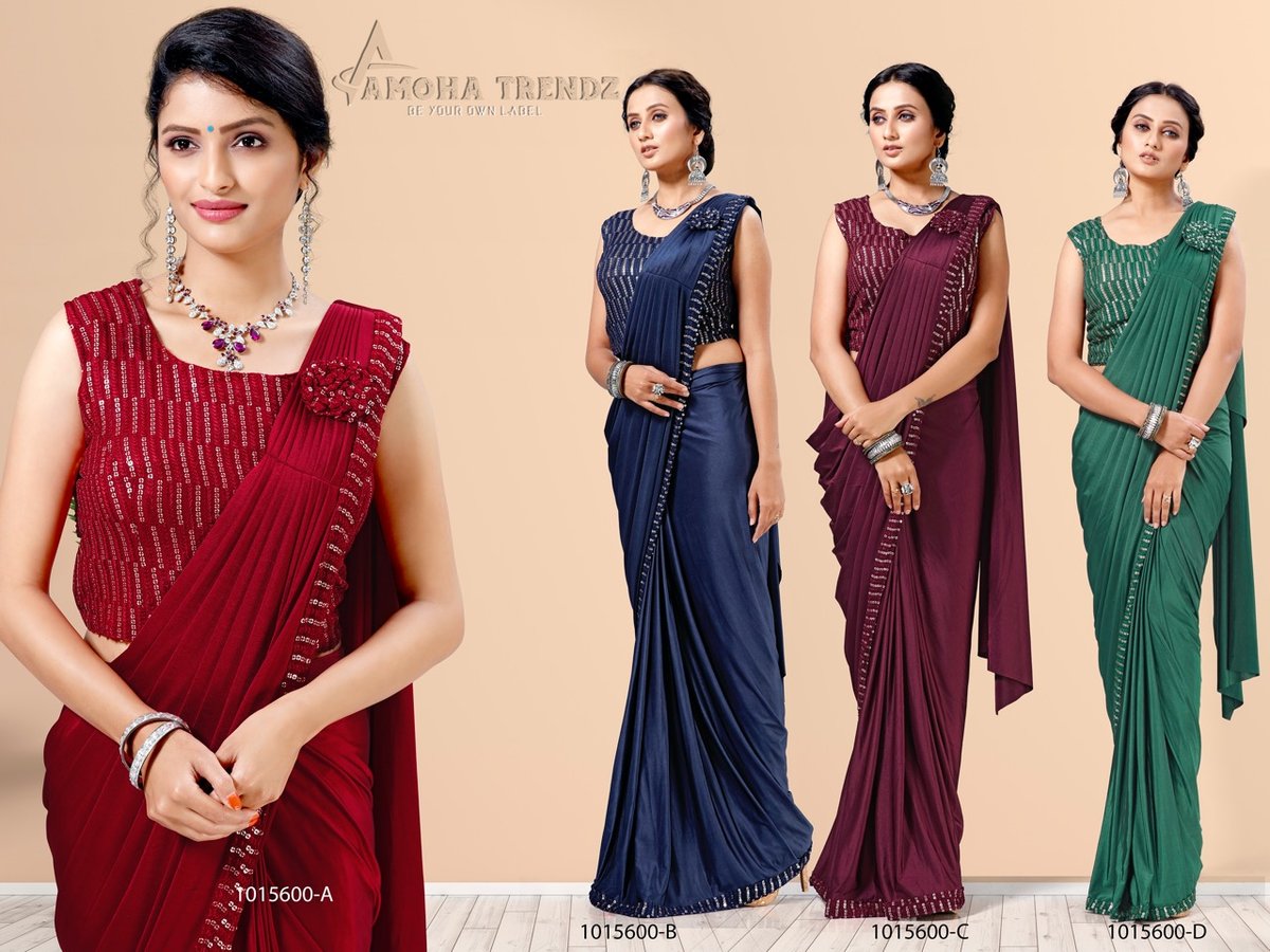 Aamoha Trendz Ready To Wear Designer Saree 1015600 Colors 5