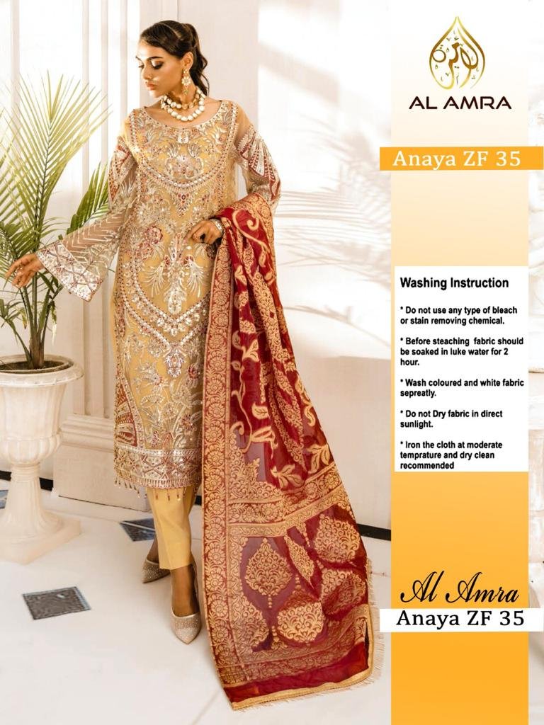 AL Amra Anaya Lawn ZF-35 Salwar Suits 1
