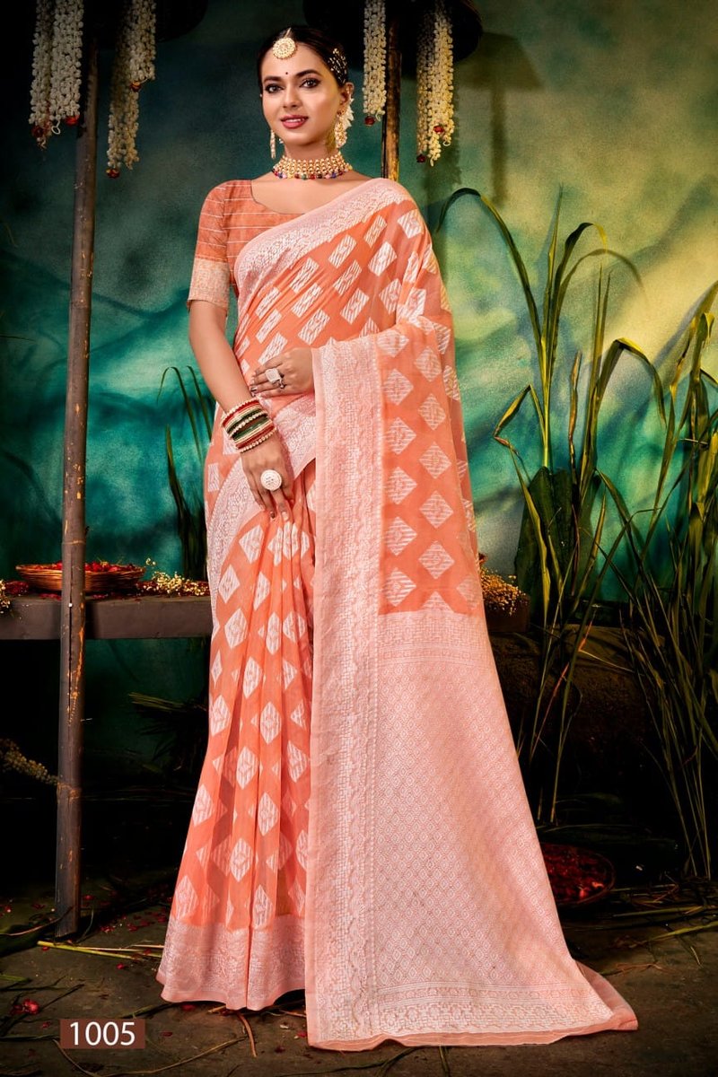 SAROJ SAREE OCEAN COTTON VOL-2 1001 TO 1006 5