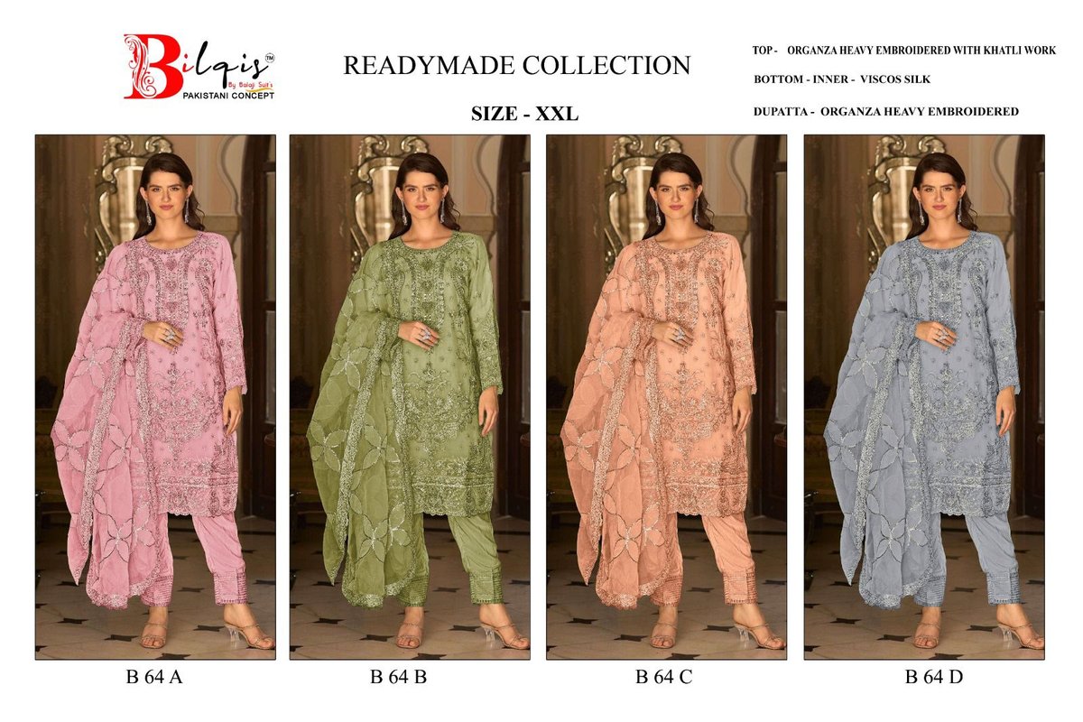 BILQIS READYMADE COLLECTION B-64-A TO B-64-D 5