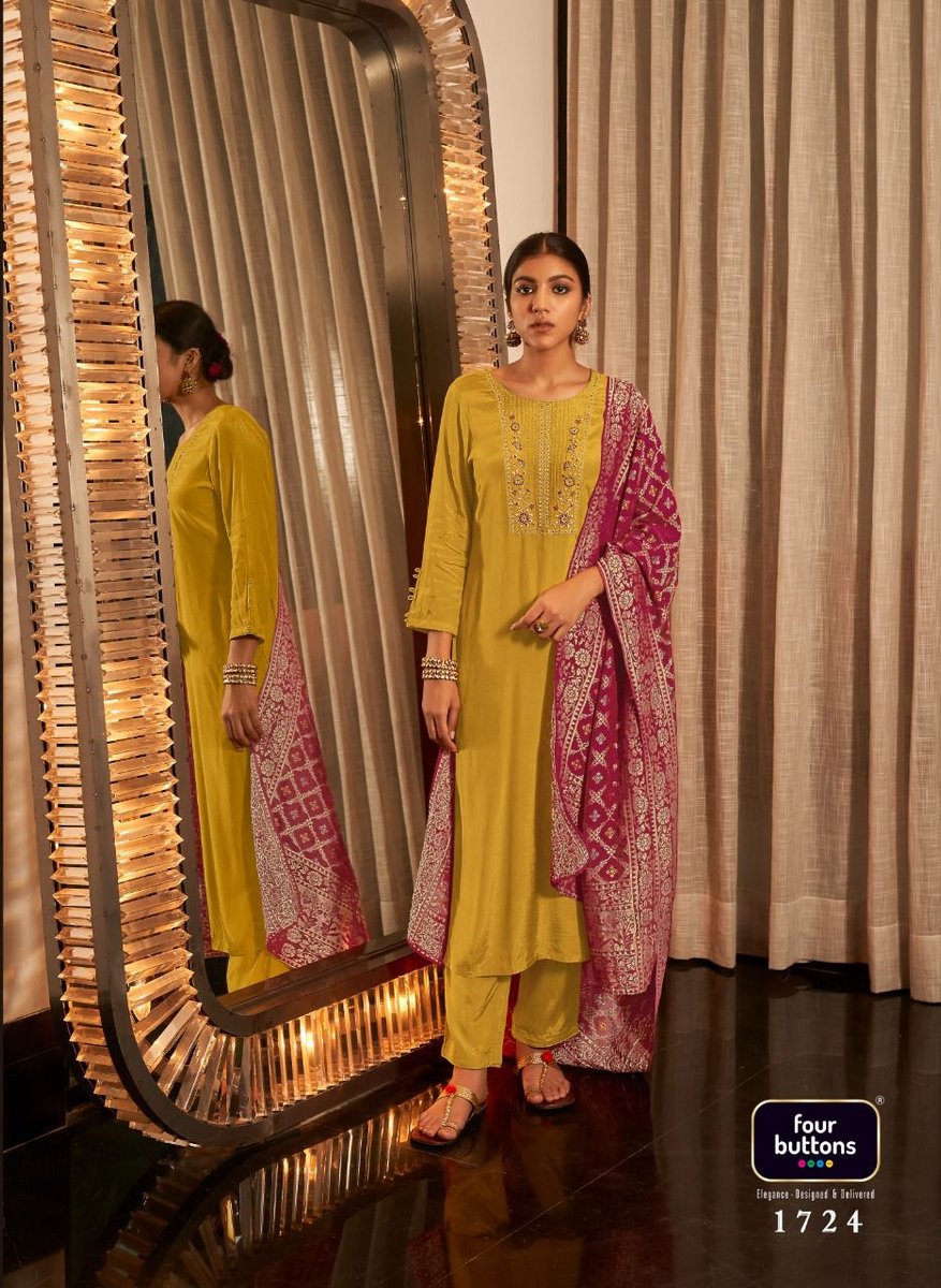 Four Buttons Bandhani Vol-3 1701-1706 Series 4