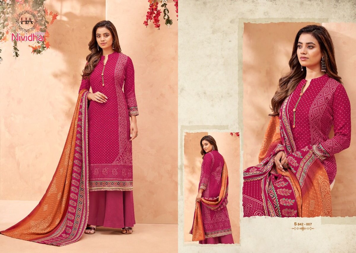 Harshit Fashion Nividha 842-001 to 842-010 Series 7