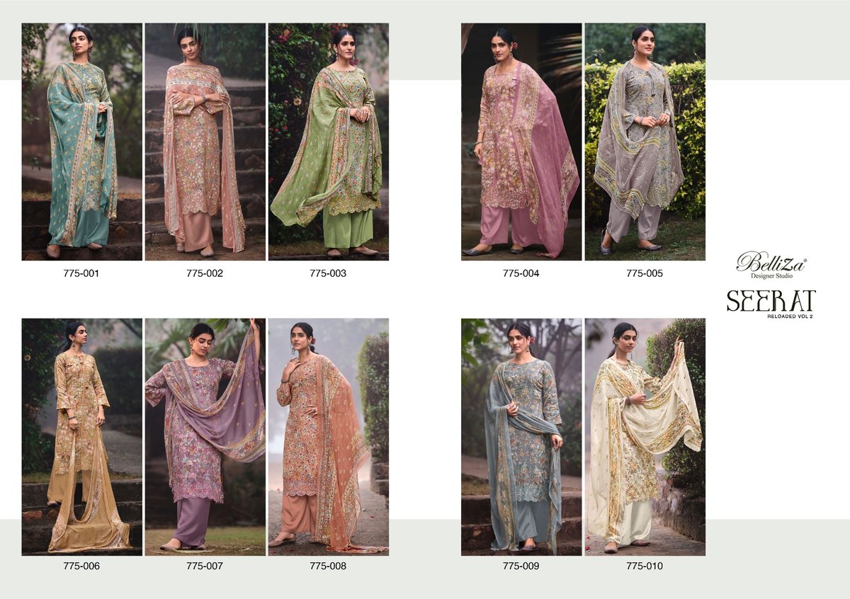 Belliza Designer Seerat 775-001 To 775-010 Series 9