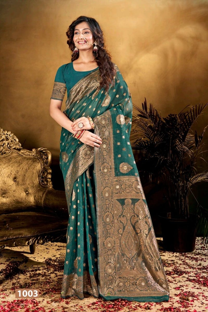 SAROJ SAREE GLAMOUR COTTON VOL-3 1001 TO 1006 3