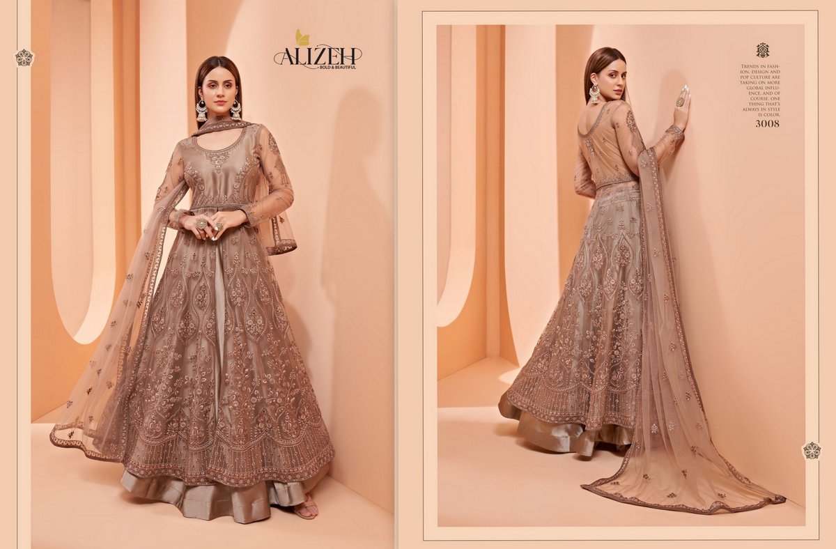 Alizeh Gul Bahaar Anarkali Collection 3006-3009 Series 3