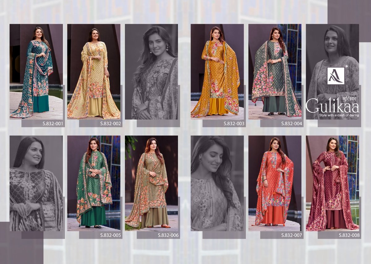 Alok Suits Gulikaa 832-001 to 832-008 Series 9