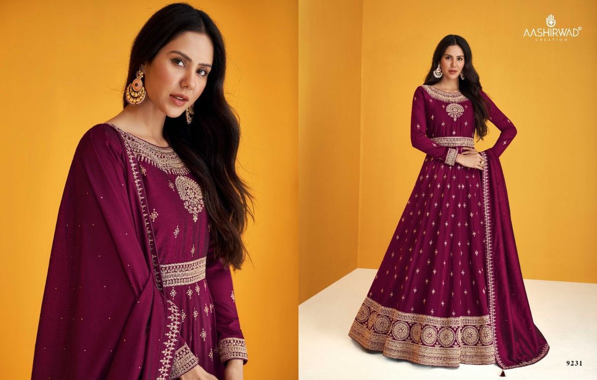 Aashirwad Creation Gulkand Heerva 9229-9233 Series 3