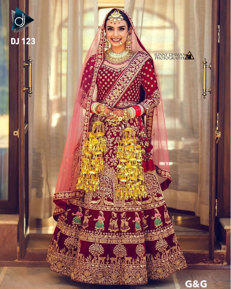 DJ Bridal Wedding Wear Lehenga DJ-123 Colors 1