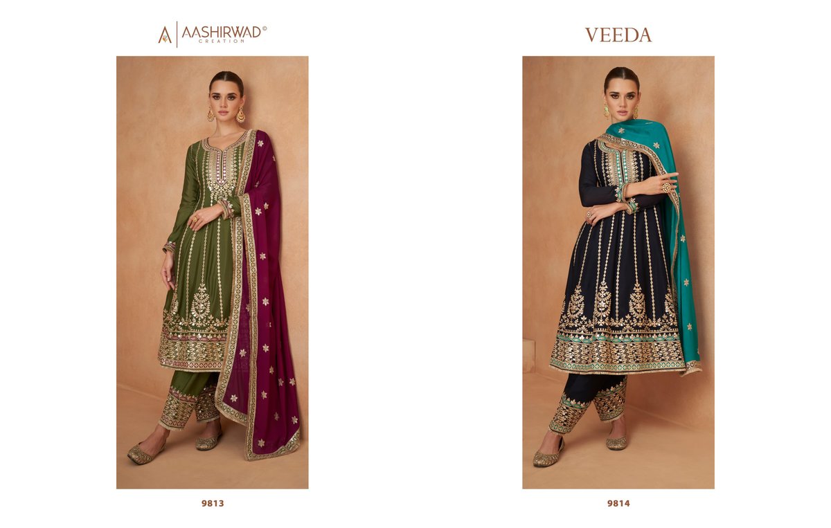AASHIRWAD CREATION VEEDA SERIES 9813 -9814 3