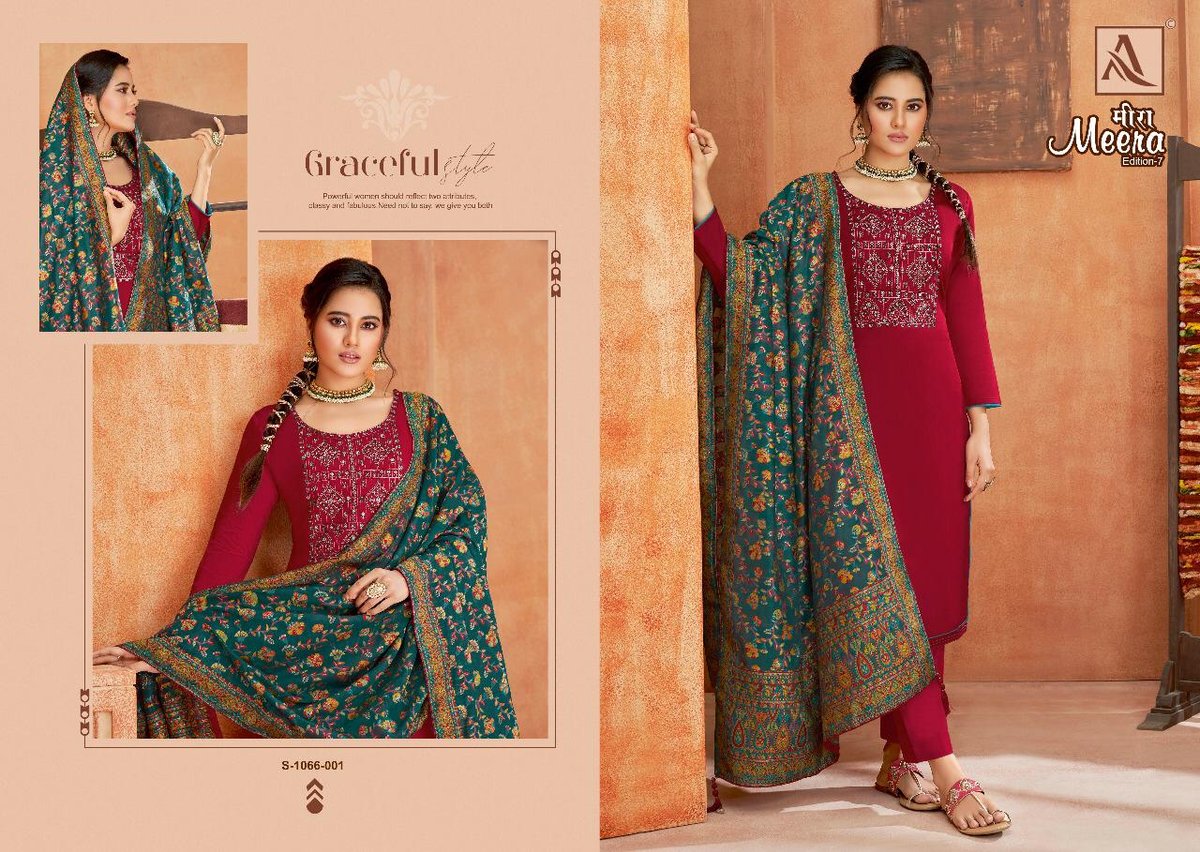 Alok Suit Meera Edition Vol-7 1066-001 To 1066-006 Series 1