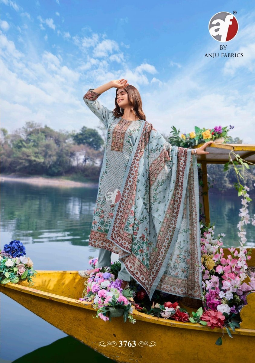 ANJU FABRIC PREETY PETALS VOL-2 3761 TO 3763 3