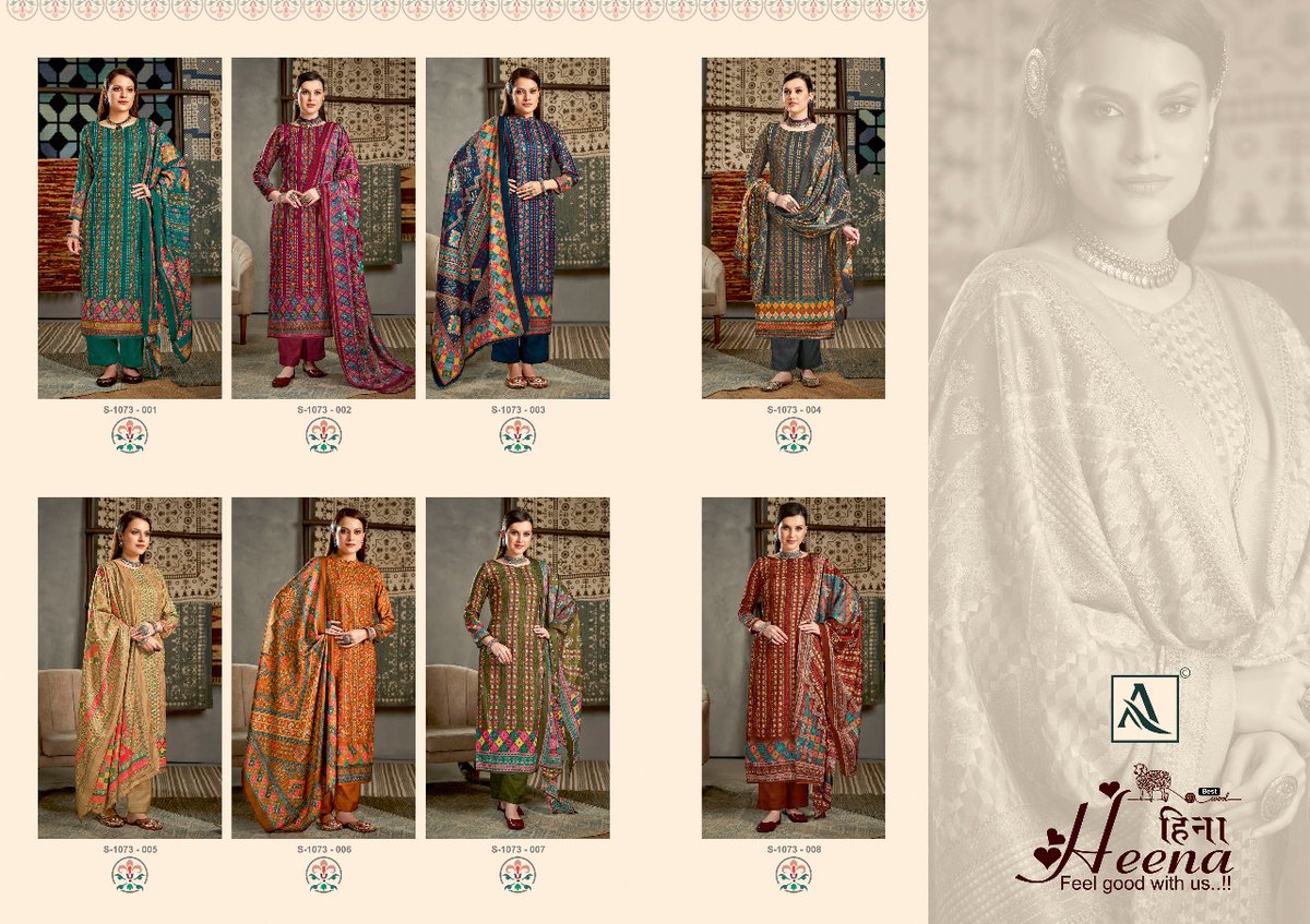 Alok Suit Heena 1073-001 to 1073-008 Series 9