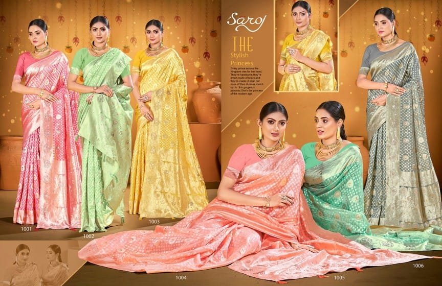 SAROJ SAREE SPARKLE SAROSKI-3 1001 TO 1006 7
