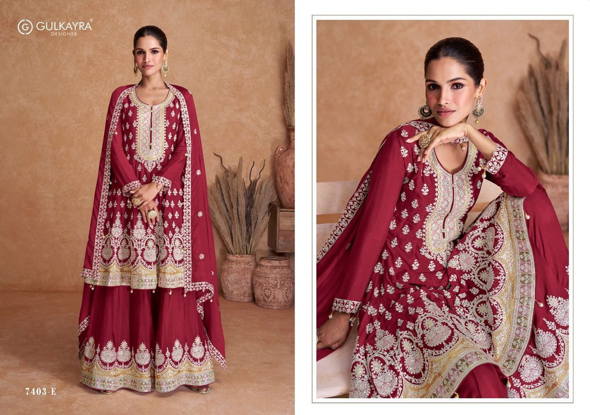 Gulkayra Designer Flory Gold 7403 Colors 5