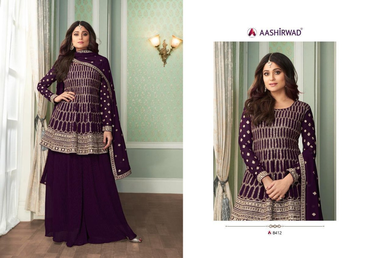 Aashirwad Creation Peplon 8412 Colors 1